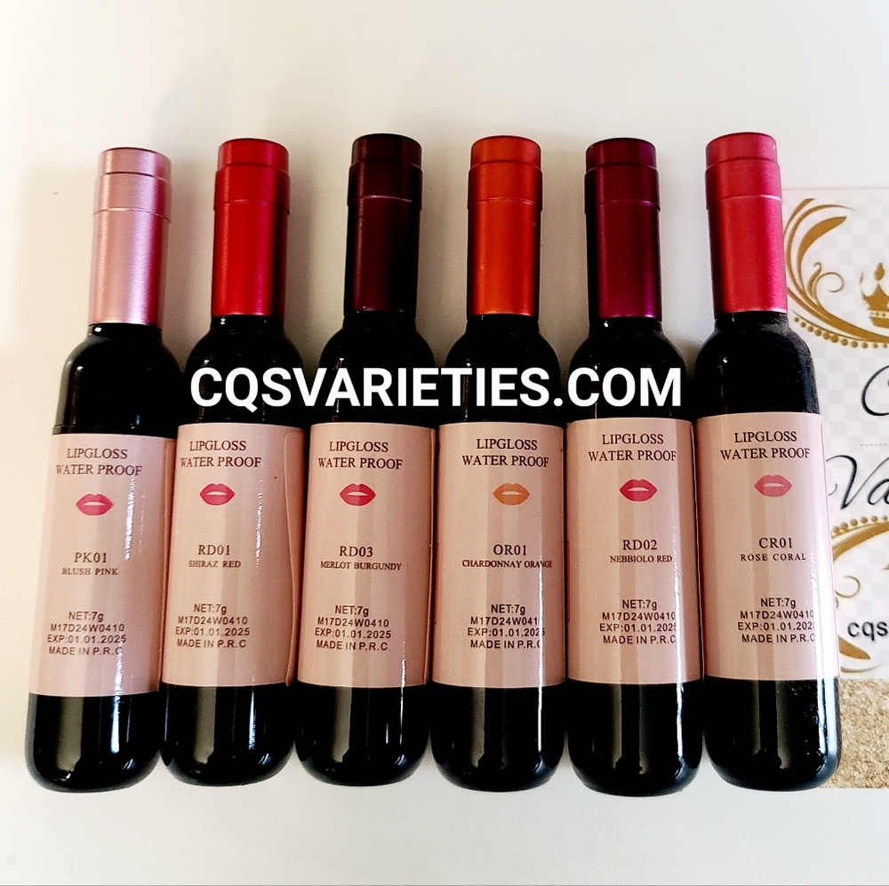 Lip Gloss Waterproof Wine Lip Tint 6pc Set